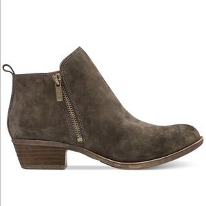 Lucky Brand Basel Bootie Green Suede Leather
